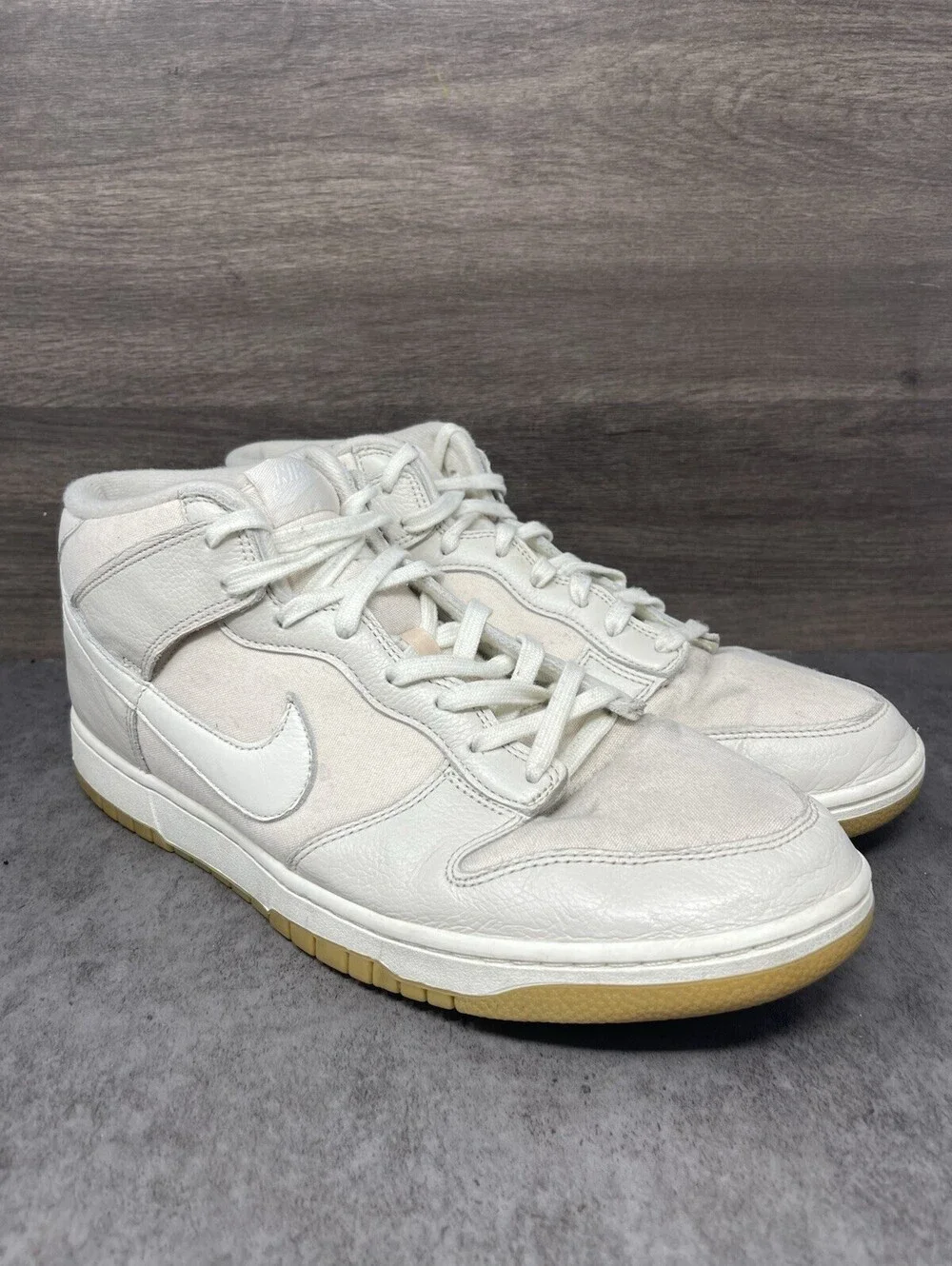 Nike Dunk Mid Size 14 Mens Light Orewood Brown Sail Gum Sneakers DZ2533-100